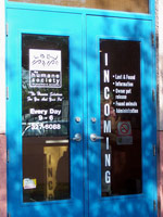 example of Budget Signs and Graphics window lettering